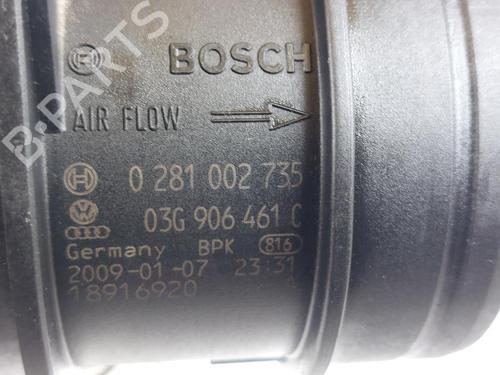 Mass air flow sensor VW GOLF VI (5K1) 2.0 TDI | BP15167104M95 