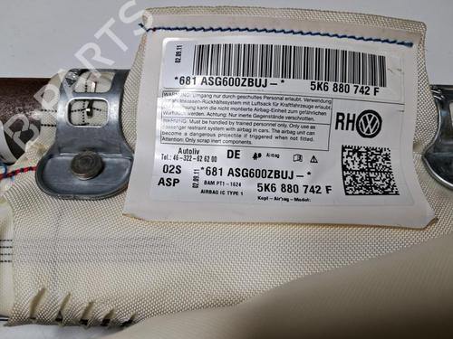 Right curtain airbag VW GOLF VI (5K1) 1.6 TDI | BP31082240C12 