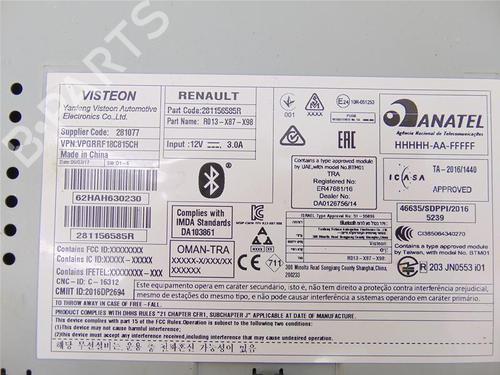 Radio RENAULT CAPTUR I (J5_, H5_) 0.9 TCe 90 | BP15141520E6 