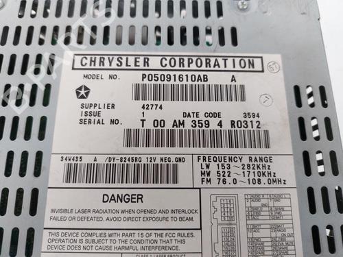 Radio JEEP CHEROKEE (KJ) 2.8 CRD 4x4 | BP15396727E6 