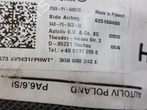 Right seat airbag VW PASSAT B8 (3G2, CB2) 1.6 TDI | BP15168402C14 