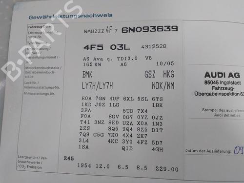 Left front driveshaft AUDI A6 C6 Avant (4F5) 3.0 TDI quattro | BP31207229M38