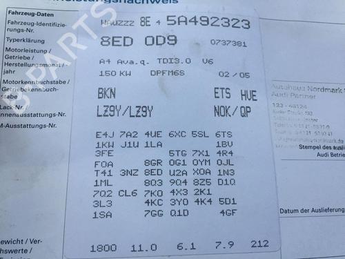 Right front steering knuckle AUDI A4 B7 Avant (8ED) 3.0 TDI quattro | BP18463001M26 