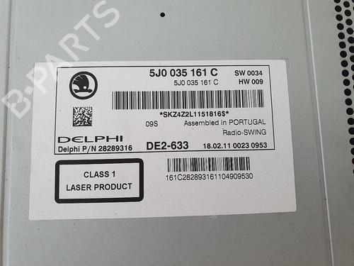 Radio SKODA FABIA II (542) 1.2 12V | BP15368115E6 
