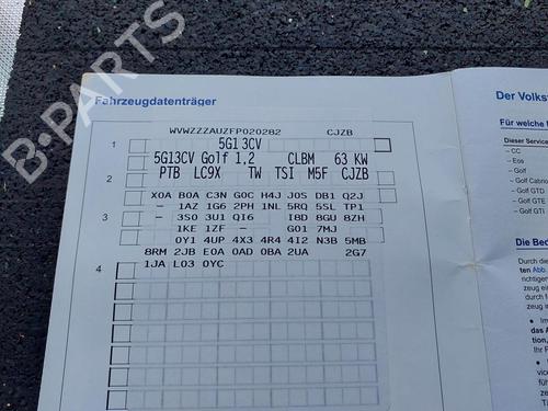 Engine control unit (ECU) VW GOLF VII (5G1, BQ1, BE1, BE2) 1.2 TSI | BP18463689M57 