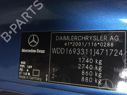 Tailgate MERCEDES-BENZ A-CLASS (W169) A 150 (169.031, 169.331) | BP21798825C6 