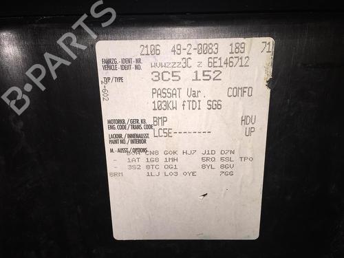 Tverrbjelke VW PASSAT B6 Variant (3C5) 2.0 TDI | BP15368224C162 