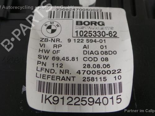 Used Instrument cluster BMW 3 (E90) 318 i (129 hp) 16175478