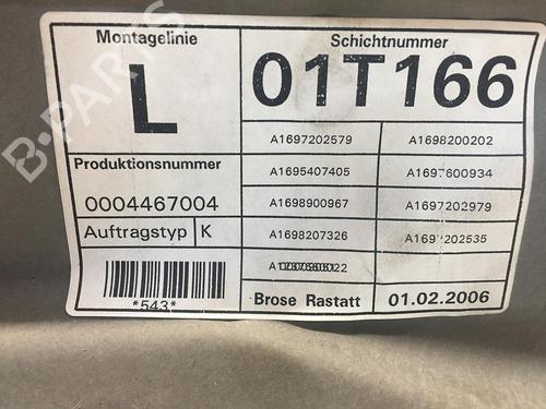 Front left window mechanism MERCEDES-BENZ B-CLASS Sports Tourer (W245) B 200 (245.233) | BP18462202C22 