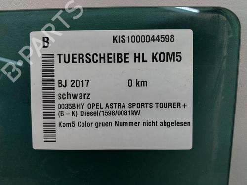 Rear left door window OPEL ASTRA K Sports Tourer (B16) 1.6 CDTi (35) | BP18463497C20 