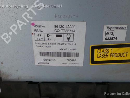 Bilradio TOYOTA RAV 4 III (_A3_) 2.2 D 4WD (ALA30_) (177 hp) 15849102