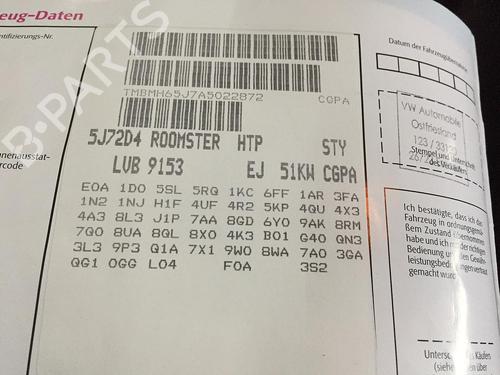 Crossmember SKODA ROOMSTER (5J7) 1.2 | BP15368512C162 