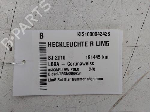 Right taillight VW POLO V (6R1, 6C1) 1.6 TDI | BP16429812C35 
