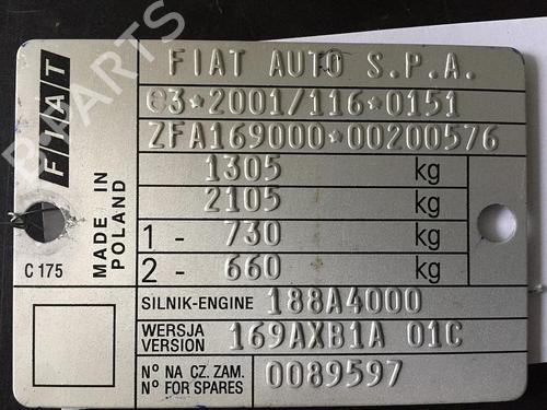 Bakluke CC/Kombi-Kupé FIAT PANDA (169_) 1.2 (169.AXB11, 169.AXB1A) | BP15367022C6 