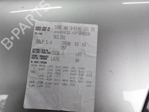 Left tailgate light VW GOLF VI (5K1) 1.4 | BP27333069C79 
