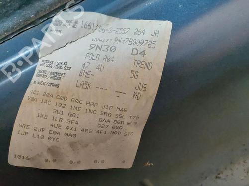 Front bumper VW POLO (9N_, 9A_) 1.4 16V | BP27559398C7 