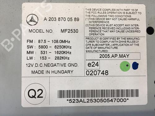 Radio MERCEDES-BENZ C-CLASS (W203) C 220 CDI (203.008) | BP15368399E6 