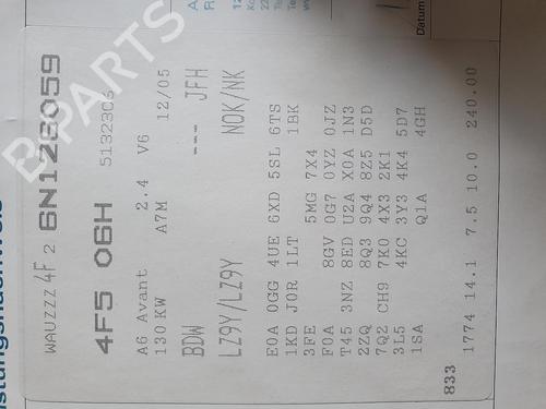 Høyre bak utvendig håndtak AUDI A6 C6 Avant (4F5) 2.4 | BP16177711C130 