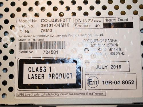Radio SUZUKI CELERIO (LF) 1.0 (AVK310) | BP15335677E6 