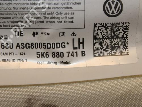 Left curtain airbag VW GOLF VI (5K1) 1.4 TSI | BP15324089C11