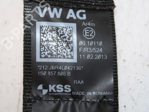 Rear right seatbelt VW UP! (121, 122, BL1, BL2, BL3, 123) 1.0 | BP15335709I28 