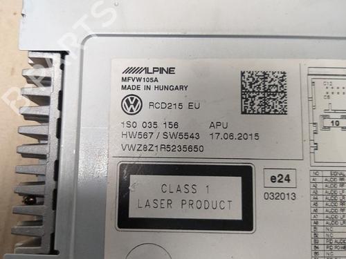 Radio VW UP! (121, 122, BL1, BL2, BL3, 123) 1.0 | BP37203936E6 - Image 5