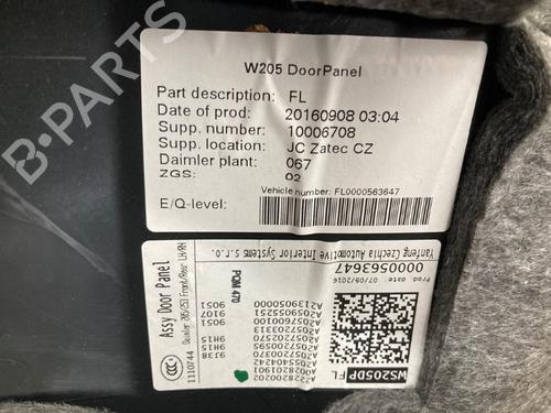 Front left panel MERCEDES-BENZ C-CLASS T-Model (S205) C 180 BlueTEC / d (205.236) | BP37205123C58 - Image 5