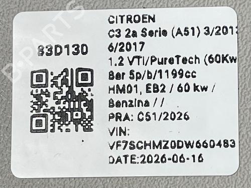 Right sun visor CITROËN C3 II (SC_) 1.2 VTi 82 | BP36883264I2  - Image 6