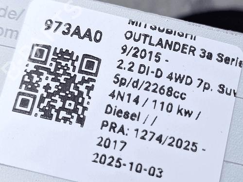 Andre Andre MITSUBISHI OUTLANDER III (GG_W, GF_W, ZJ, ZL, ZK) 2.2 Di-D (GF6W) (150 hp) 33822852 33822852