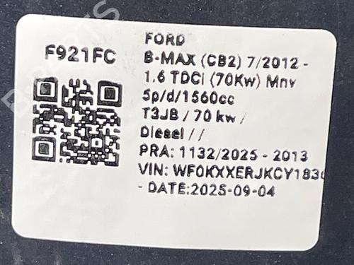 Bakspejl Højre FORD B-MAX (JK) 1.6 TDCi | BP38301765C27 - Image 6
