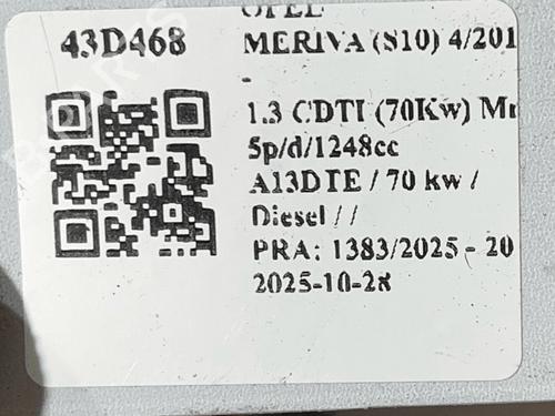 Alternator OPEL MERIVA B MPV (S10) 1.3 CDTI (75) | BP33821655M7  - Image 6