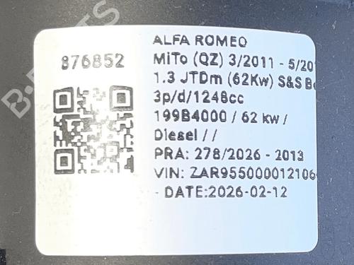 Mass air flow sensor ALFA ROMEO MITO (955_) 1.3 MultiJet (955AXT1A) | BP34340617M95 - Image 6