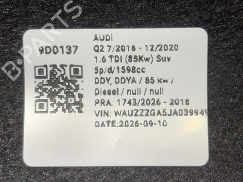 Hattehylde AUDI Q2 (GAB, GAG) 30 TDI | BP39093478C85 - Image 6