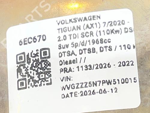Particulate filter VW TIGUAN (5N_) 2.0 TDI | BP36899831M81  - Image 6