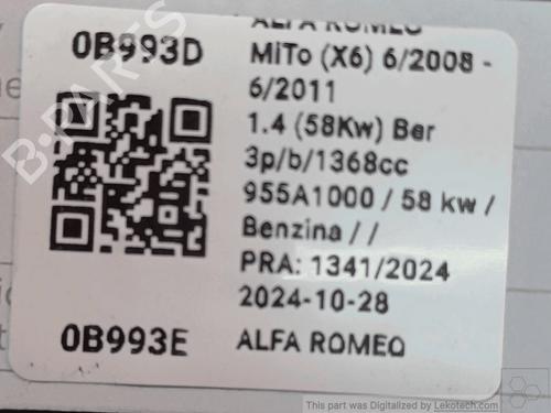 Starter ALFA ROMEO MITO (955_) 1.4 (955AXB1B) | BP33820743M8  - Image 5