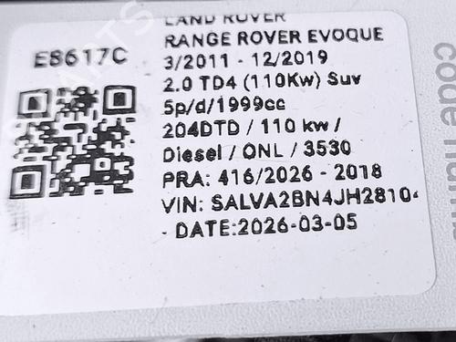Engine LAND ROVER RANGE ROVER EVOQUE (L538) 2.0 D 4x4 | BP33823961M1  - Image 5