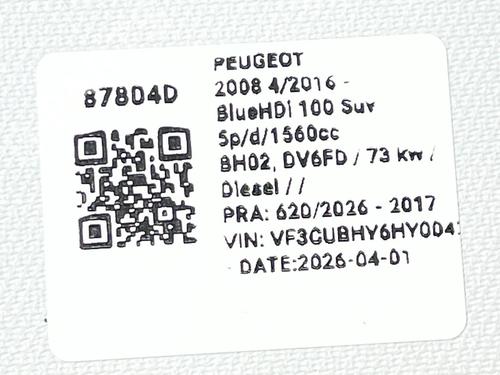 Right sun visor PEUGEOT 2008 I (CU_) 1.6 BlueHDi 100 | BP36964438I2 - Image 6
