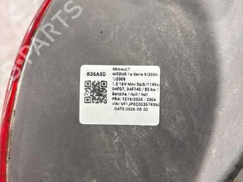 Left taillight RENAULT MODUS / GRAND MODUS (F/JP0_) 1.2 (JP0C, JP0K, FP0C, FP0K, FP0P, JP0P, JP0T) | BP38556501C34 - Image 6