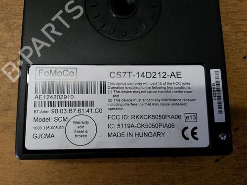 Control unit FORD S-MAX (WA6) 2.0 TDCi | BP15707960M11 