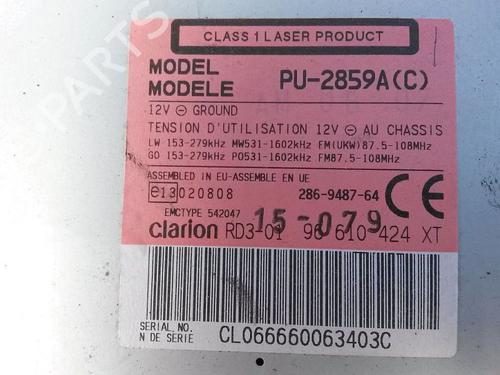 Radio PEUGEOT 206 SW (2E/K) 1.4 HDi | BP15701113E6 