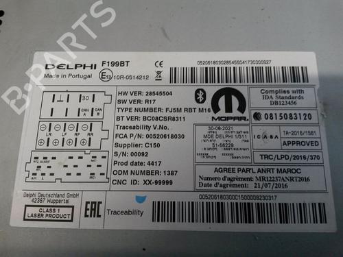 Radio FIAT PUNTO (199_) 1.2 (199AXZ1A, 199BXZ1A) | BP19078058E6 