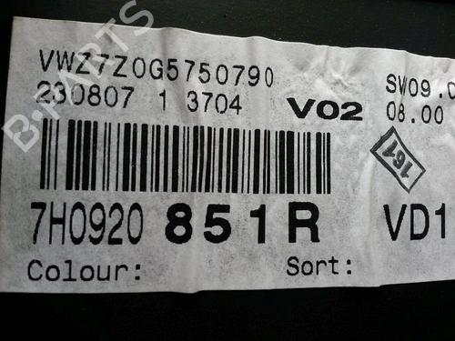 Ferdsskriver VW TRANSPORTER T5 Van (7HA, 7HH, 7EA, 7EH) 1.9 TDI | BP25838498C48 