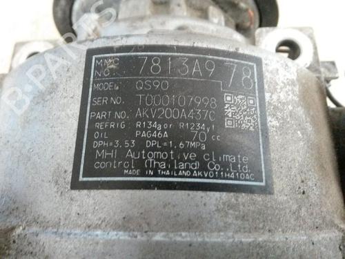 AC compressor MITSUBISHI OUTLANDER III (GG_W, GF_W, ZJ, ZL, ZK) 2.0 (GF7W) | BP15708832M34 