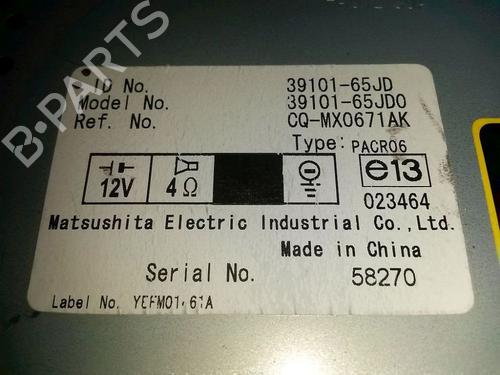 Radio SUZUKI GRAND VITARA II (JT, TE, TD) 1.6 (JB416) | BP30639811E6 