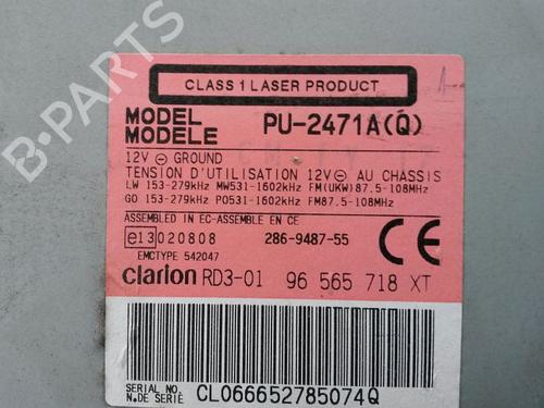 Radio PEUGEOT 206 SW (2E/K) 1.4 HDi | BP15706956E6 