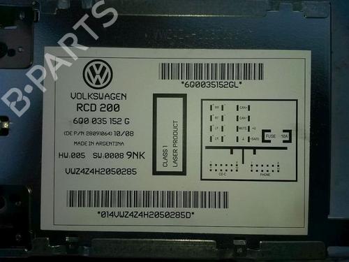 Radio VW POLO (9N_, 9A_) 1.2 12V | BP15701785E6 