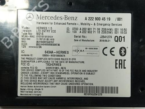 Electronic module MERCEDES-BENZ CLA Shooting Brake (X117) CLA 200 CDI / d (117.908) | BP24553385M83 