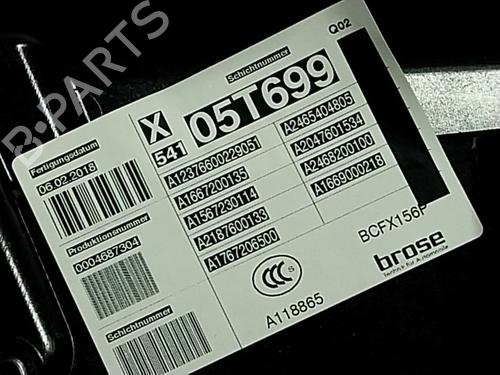 Front left window mechanism MERCEDES-BENZ GLA-CLASS (X156) GLA 180 (156.942) | BP17110277C22 