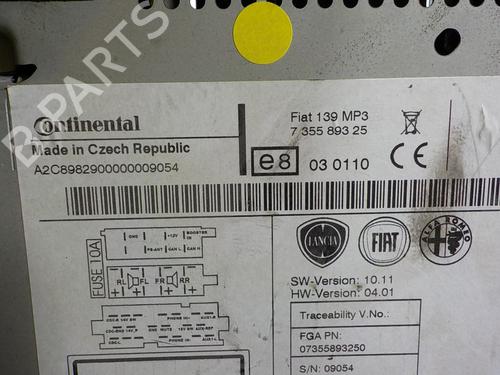 Radio FIAT PANDA (312_, 319_) 1.2 (312PXA1A) | BP15960277E6 