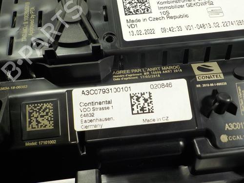 Instrument cluster SEAT ARONA (KJ7, KJP) 1.0 TSI | BP15404532C47 